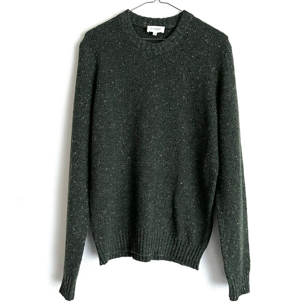 Octubre Men’s Wool Chunky Sweater Size M Dark Green